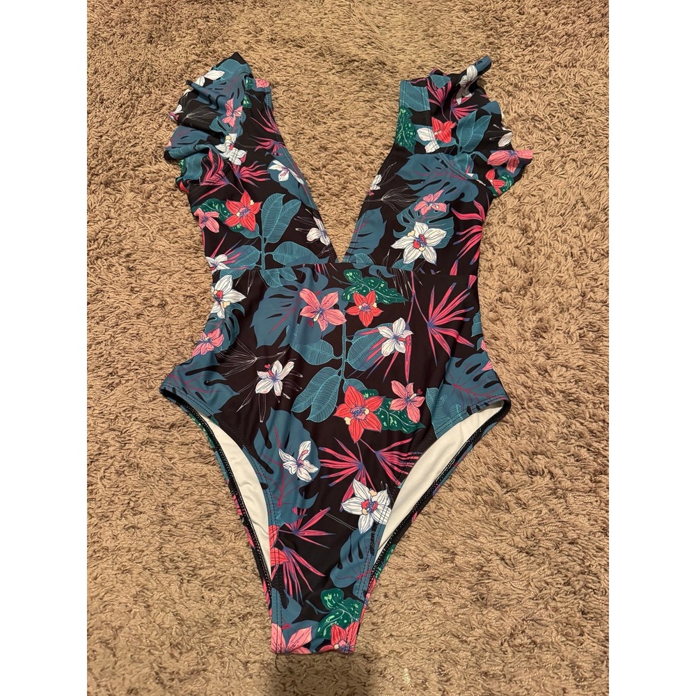 Plunge One Piece Bathing Suit